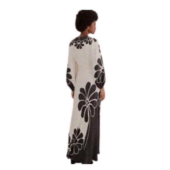 Farm Rio Black Palermo Cut Out Lenzing™ Ecovero™ Viscose Maxi Dress - Picture 6 of 10